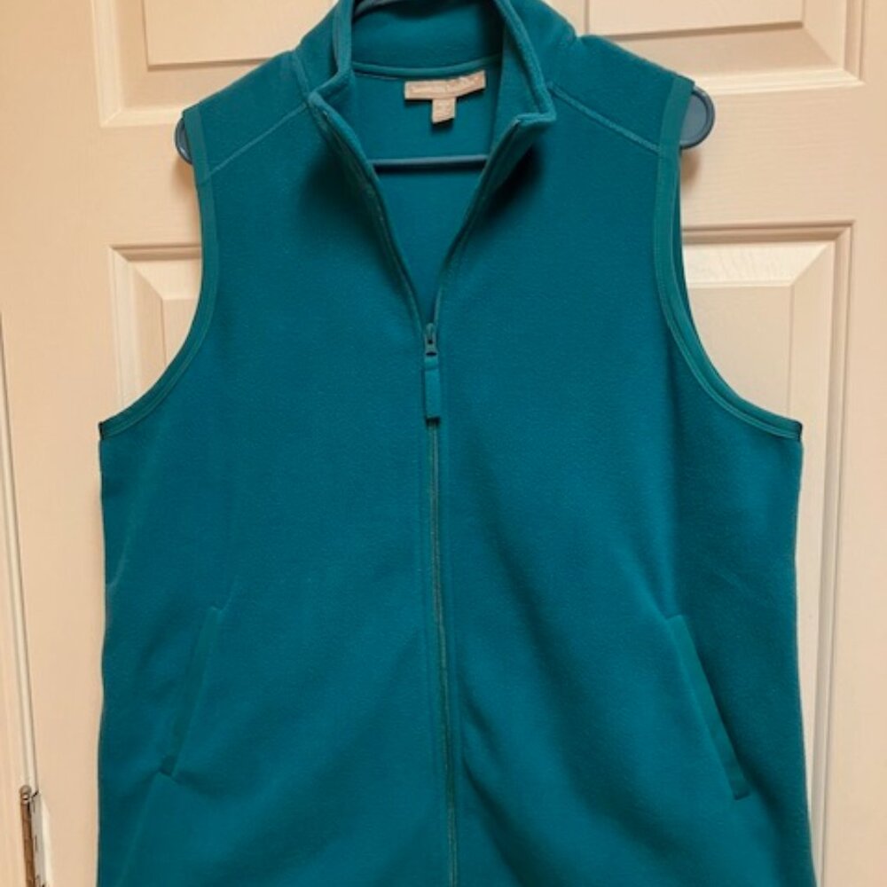 Longer length Women Within fleece vest